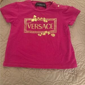 Versace girl fuchsia Tee with Gold Accents